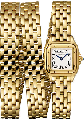 Shop Cartier Panth re de Cartier Triple Loop Watch 20 mm Yellow Gold Case Diamond Bezel Yellow Gold Triple Loop Bracelet WGPN0012. Discover Wrist NYC s wide range of Cartier